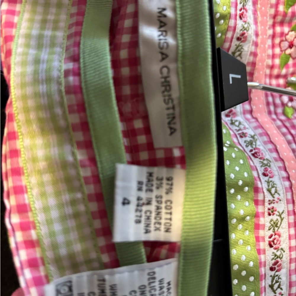 Marisa Christina Pink and Green Skirt